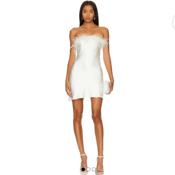 NWT Lovers and Friends Moira Mini Dress in Ivory Size S - Picture 1 of 12